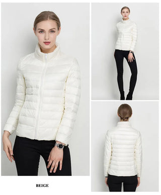 Women Winter Coat 2023 New Ultra Light White Duck Down