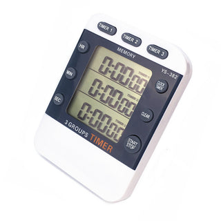 Digital Kitchen Cooking Timer Clock 3 Channels Simultaneous Timing Countdown Up Pocket Timer