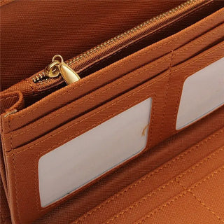 Leather handbag Practical Women Purses Vintage Long Wallets