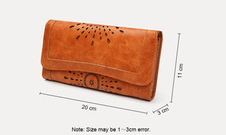 Leather handbag Practical Women Purses Vintage Long Wallets