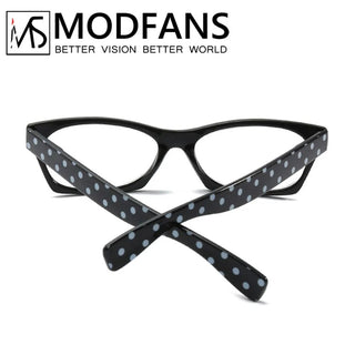 Women Reading Glasses Fashion Dot Design Cat Eye High Quanlity Resin Vintage Eyeglasses Presbyopic Glass Diopter 1 1.5 2 2.5 3