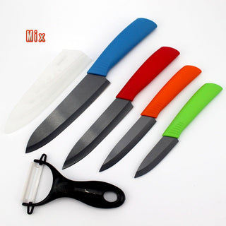 FINDKING Top quality  Zirconia black blade 3" 4" 5" 6" inch + Peeler + covers ceramic knife set kitchen Paring Fruit  knife