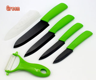 FINDKING Top quality  Zirconia black blade 3" 4" 5" 6" inch + Peeler + covers ceramic knife set kitchen Paring Fruit  knife