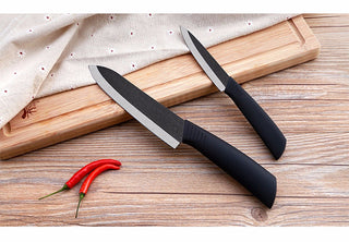 FINDKING Top quality  Zirconia black blade 3" 4" 5" 6" inch + Peeler + covers ceramic knife set kitchen Paring Fruit  knife