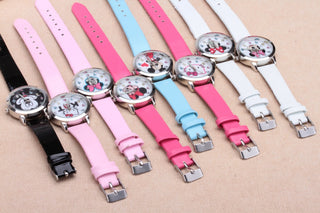 8 Candy Colors Fashion Colorful Watch Girls Children Cartoon Clock Mickey Cute Watches Lovely Relogio Kids Watches Men Reloj