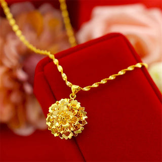 Flower Pendant Necklace Wedding Bridal Jewelry Accessories