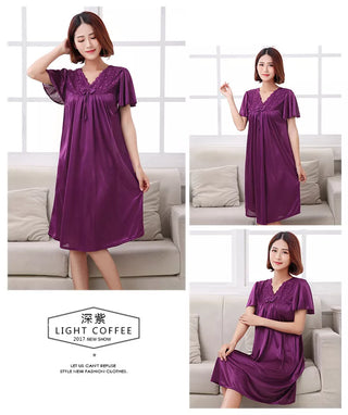 M-5XL Women Pijamas Night Dress Ladies