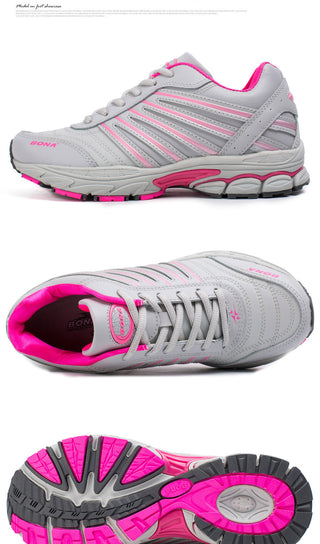 BONA New Basic Style Women Running Shoes Lace Up Sport