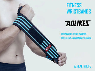 AOLIKES 1PCS Wrist Support Straps Wraps For Weight Lifting Fitness Gym Sport Wristbands