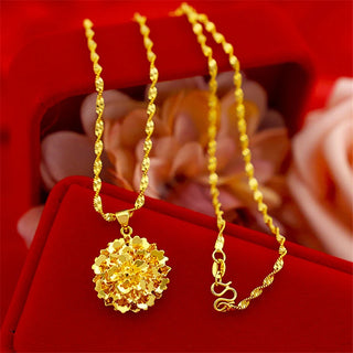 Flower Pendant Necklace Wedding Bridal Jewelry Accessories