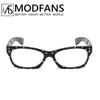 Women Reading Glasses Fashion Dot Design Cat Eye High Quanlity Resin Vintage Eyeglasses Presbyopic Glass Diopter 1 1.5 2 2.5 3