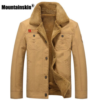 Mountainskin Winter Warm Jackets Thick Fleece Men's Coats Cotton