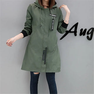 trenchWindbreaker Coats Lady Outerwear