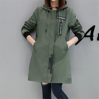 trenchWindbreaker Coats Lady Outerwear