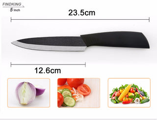 FINDKING Top quality  Zirconia black blade 3" 4" 5" 6" inch + Peeler + covers ceramic knife set kitchen Paring Fruit  knife