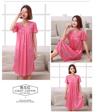 M-5XL Women Pijamas Night Dress Ladies