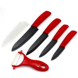 FINDKING Top quality  Zirconia black blade 3" 4" 5" 6" inch + Peeler + covers ceramic knife set kitchen Paring Fruit  knife