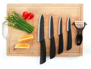 FINDKING Top quality  Zirconia black blade 3" 4" 5" 6" inch + Peeler + covers ceramic knife set kitchen Paring Fruit  knife