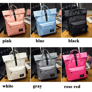 Women External USB Charge Backpack Nylon Rucksack