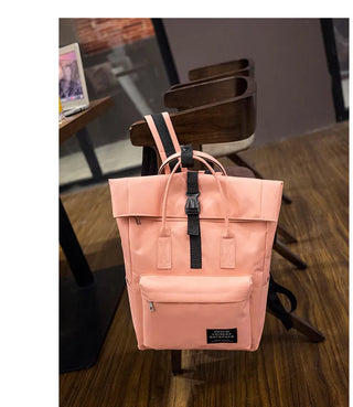 Women External USB Charge Backpack Nylon Rucksack