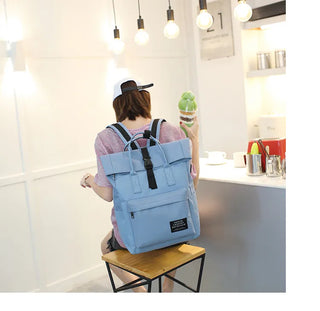 Women External USB Charge Backpack Nylon Rucksack