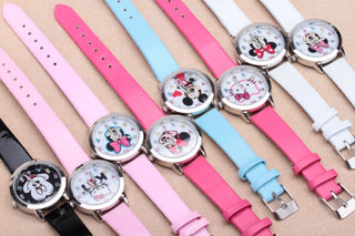 8 Candy Colors Fashion Colorful Watch Girls Children Cartoon Clock Mickey Cute Watches Lovely Relogio Kids Watches Men Reloj