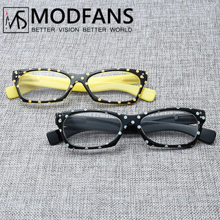 Women Reading Glasses Fashion Dot Design Cat Eye High Quanlity Resin Vintage Eyeglasses Presbyopic Glass Diopter 1 1.5 2 2.5 3