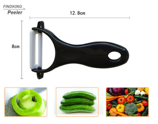 FINDKING Top quality  Zirconia black blade 3" 4" 5" 6" inch + Peeler + covers ceramic knife set kitchen Paring Fruit  knife