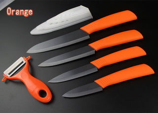 FINDKING Top quality  Zirconia black blade 3" 4" 5" 6" inch + Peeler + covers ceramic knife set kitchen Paring Fruit  knife