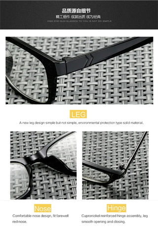 Fashion Womens Clear Lens Black Square Eye Glasses Eyeglasses Frame For Men Masculino Glass Transparent