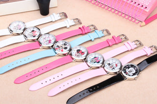 8 Candy Colors Fashion Colorful Watch Girls Children Cartoon Clock Mickey Cute Watches Lovely Relogio Kids Watches Men Reloj