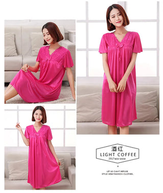 M-5XL Women Pijamas Night Dress Ladies