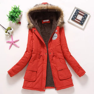 new winter military coats women cotton wadded hooded jacket medium-long casual parka thickness  XXXL