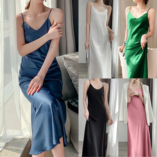 Sleeveless V-Neck Nightgowns