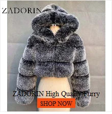 ZADORIN 3XL Autumn Winter Thick Warm Faux