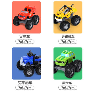 4pcs Monstere Machines Car Toys Russian Miracle Crusher Truck Vehicles Figure Blazed Toys For Children