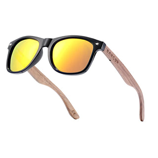 BARCUR High Quality Black women&Male UV400 Wooden Sunglass Shades