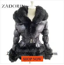 ZADORIN 3XL Autumn Winter Thick Warm Faux