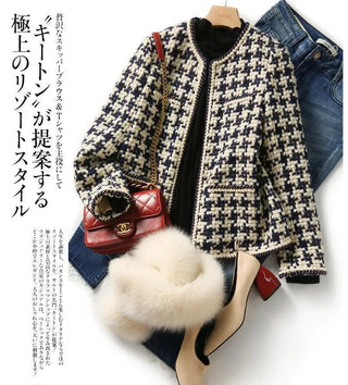 Houndstooth Tweed Blended Vintage Alodia Store