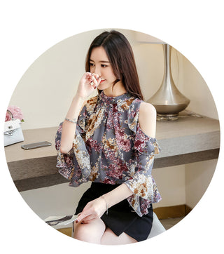 2023 Womens Sleeve Butterfly Sleeve Chiffon