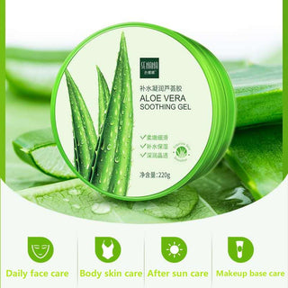 220ML Aloe Vera Gel Natural Face Creams Moisturizer Acne Treatment Cream Sun Repair Cream Whitening Skin Care Smoothing