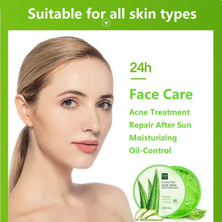 220ML Aloe Vera Gel Natural Face Creams Moisturizer Acne Treatment Cream Sun Repair Cream Whitening Skin Care Smoothing