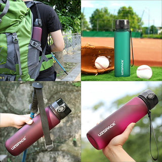 New 500/800/1000ml Sports Water Bottle BPA Free Portable Leak-proof Shaker bottel