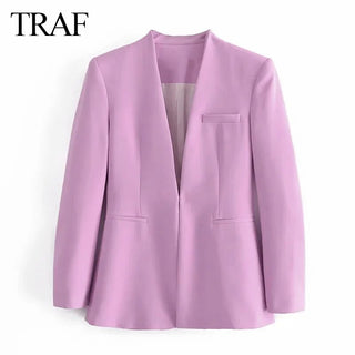 TRAF Autumn Blazers Women Fashion Blazer