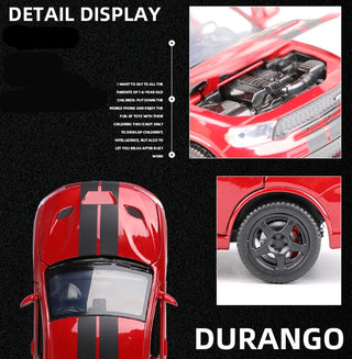 Dodge Durango SUV Alloy Car Model Diecast Metal Toy Vehicles Car Model High Simulation Sound Light Collection Kids Toy Gift