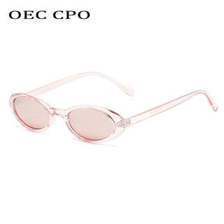 OEC CPO Sexy Small Oval Women's Sunglasses 2021 New Fashion Leopard Brown Hot Sun Glasses Female Retro Colorful Shade Eyeglass