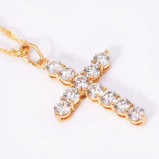 MxGxFam Full Zircon Cross Pendant Jewelry