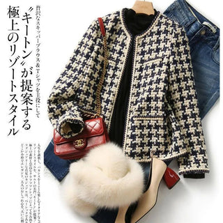 Houndstooth Tweed Blended Vintage Alodia Store