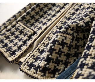 Houndstooth Tweed Blended Vintage Alodia Store
