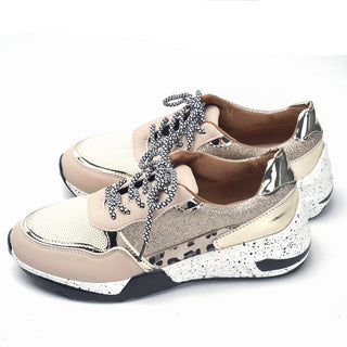 Women Sneakers Lace-Up Sports Shoes for Leopard